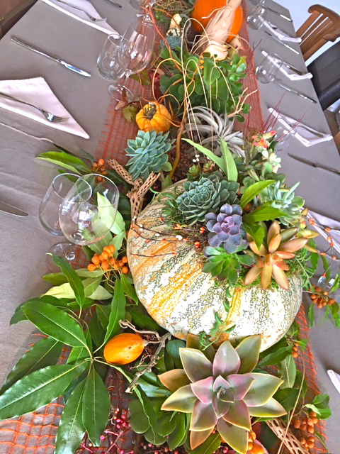THANKSGIVING CENTERPIECE FOR TABLE OF 18 IN NAPA, CA