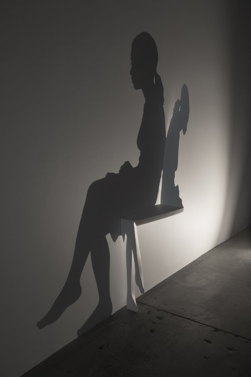CHAIR 2014 H110, W50, D15 cm Carved wood, single light source, shadow Private collection