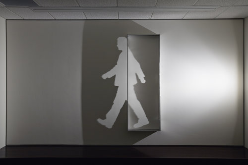 PATHWAY    2008 H183, W150, D10 cm Aluminum with cut-outs, single light source, shadow Permanent Collection Seattle City Light, Washington, USA