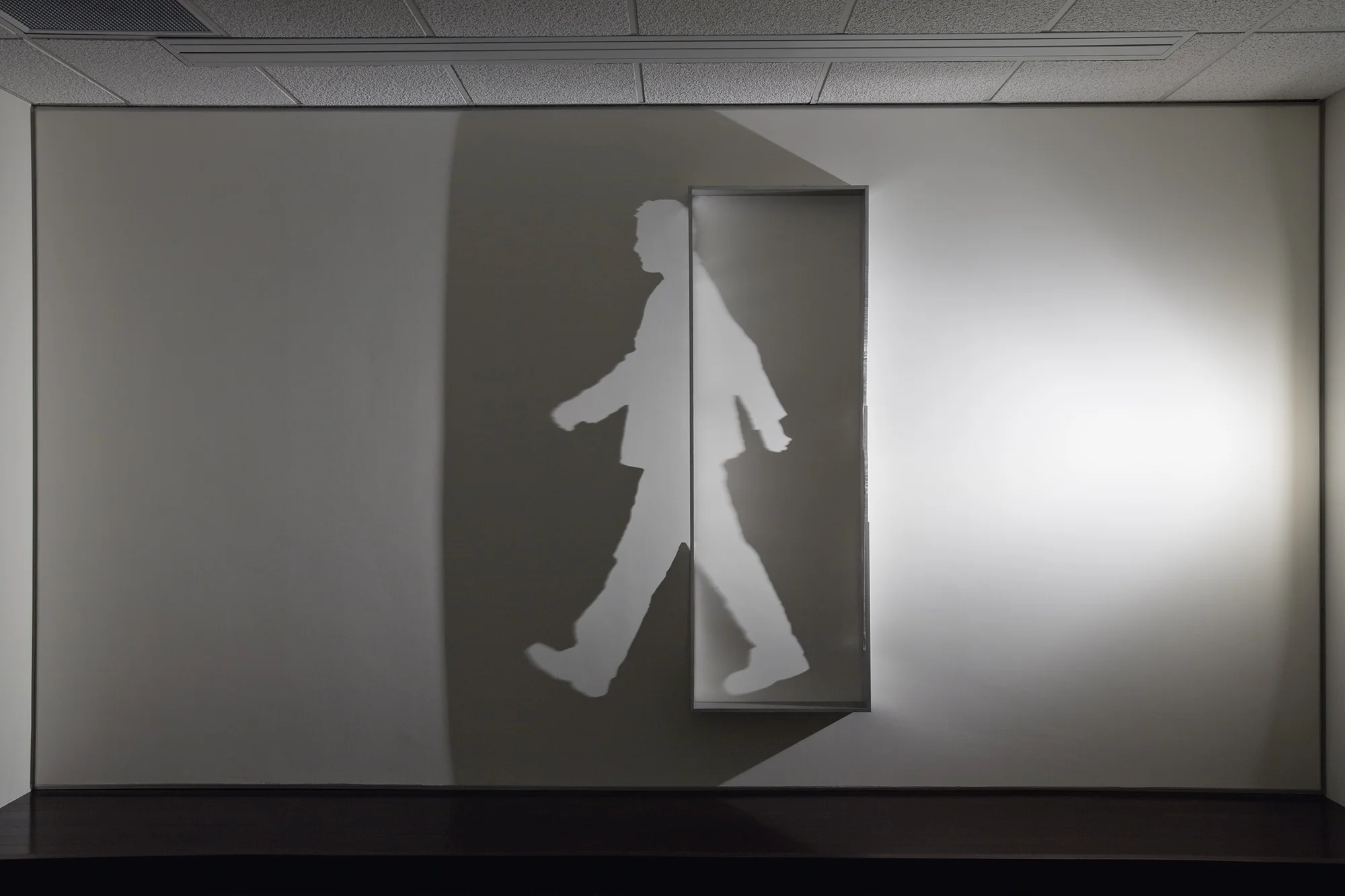 PATHWAY 2008 H183, W150, D10 cm Aluminum with cut-outs, single light source, shadow Commissioned by Seattle City Light, Washington, USA