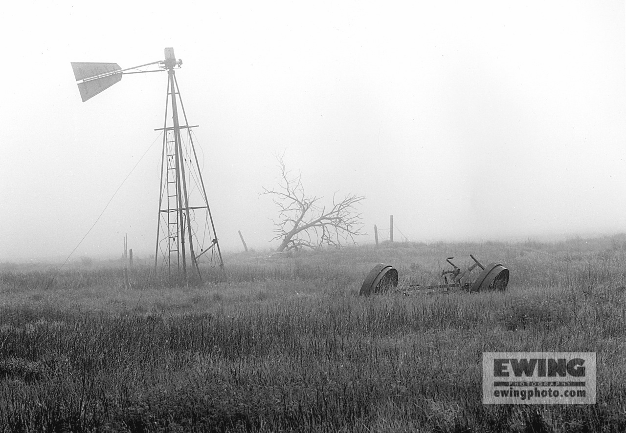 Fog, Abandoned Ranch Pawnee Grasslands, Colorado 