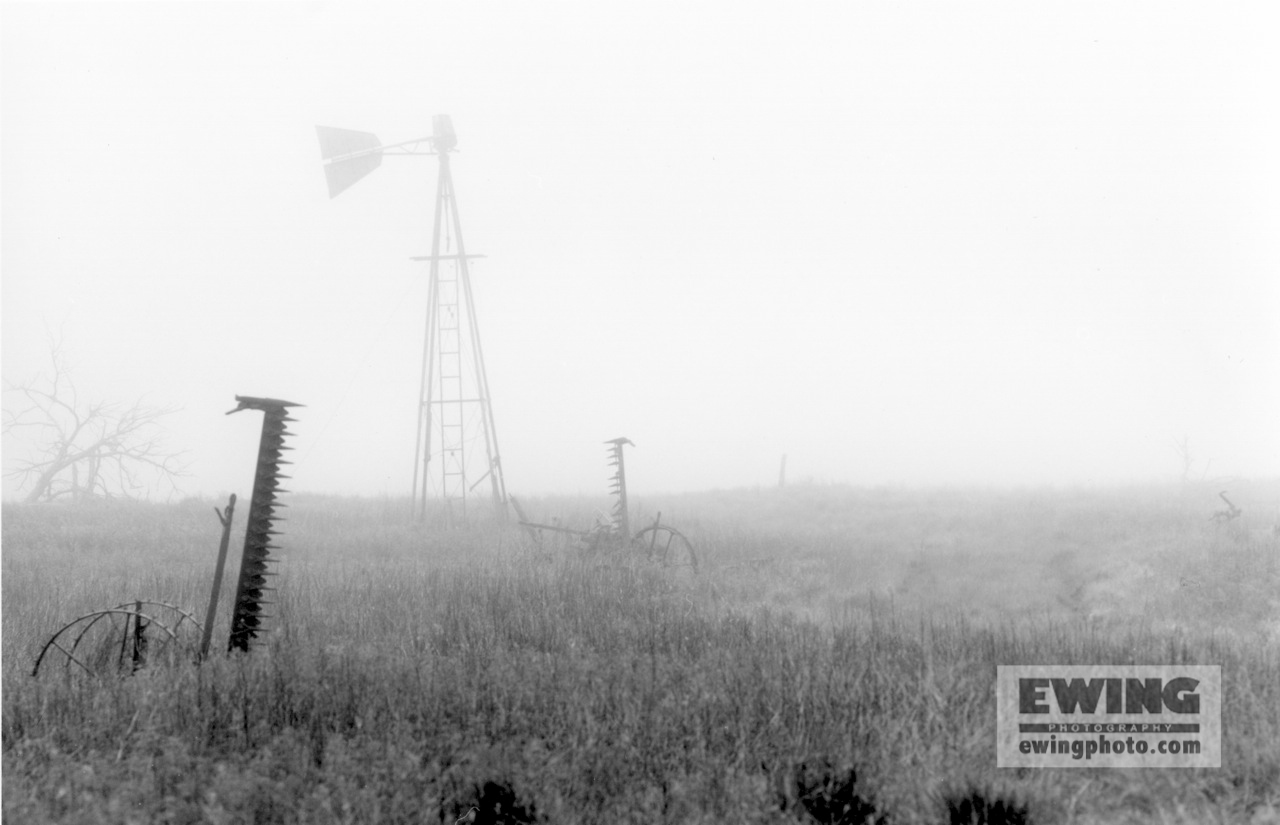 Fog, Abandoned Ranch Pawnee Grasslands, Colorado 