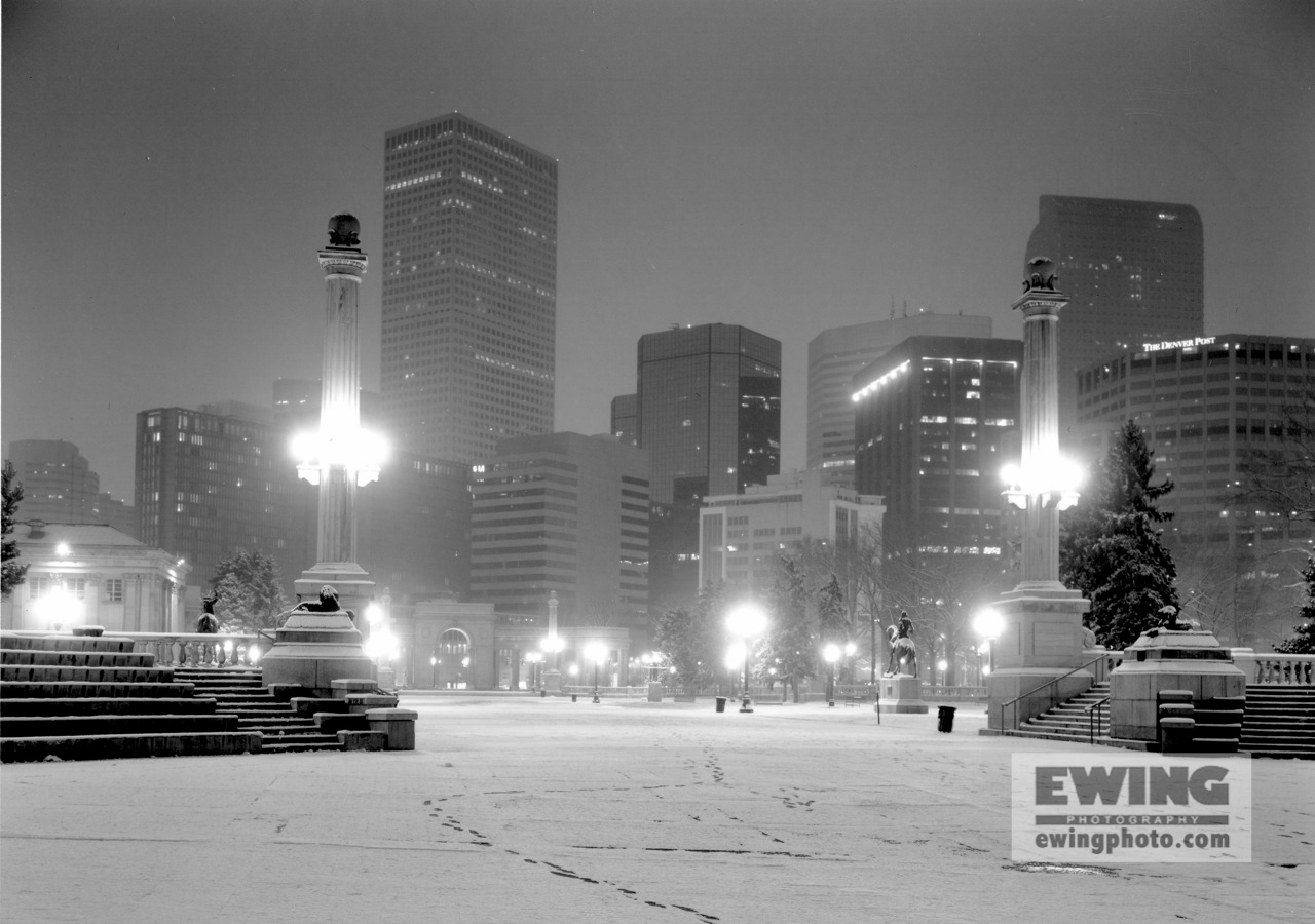 Civic Center Park Snowcovered  Denver, Colorado 
