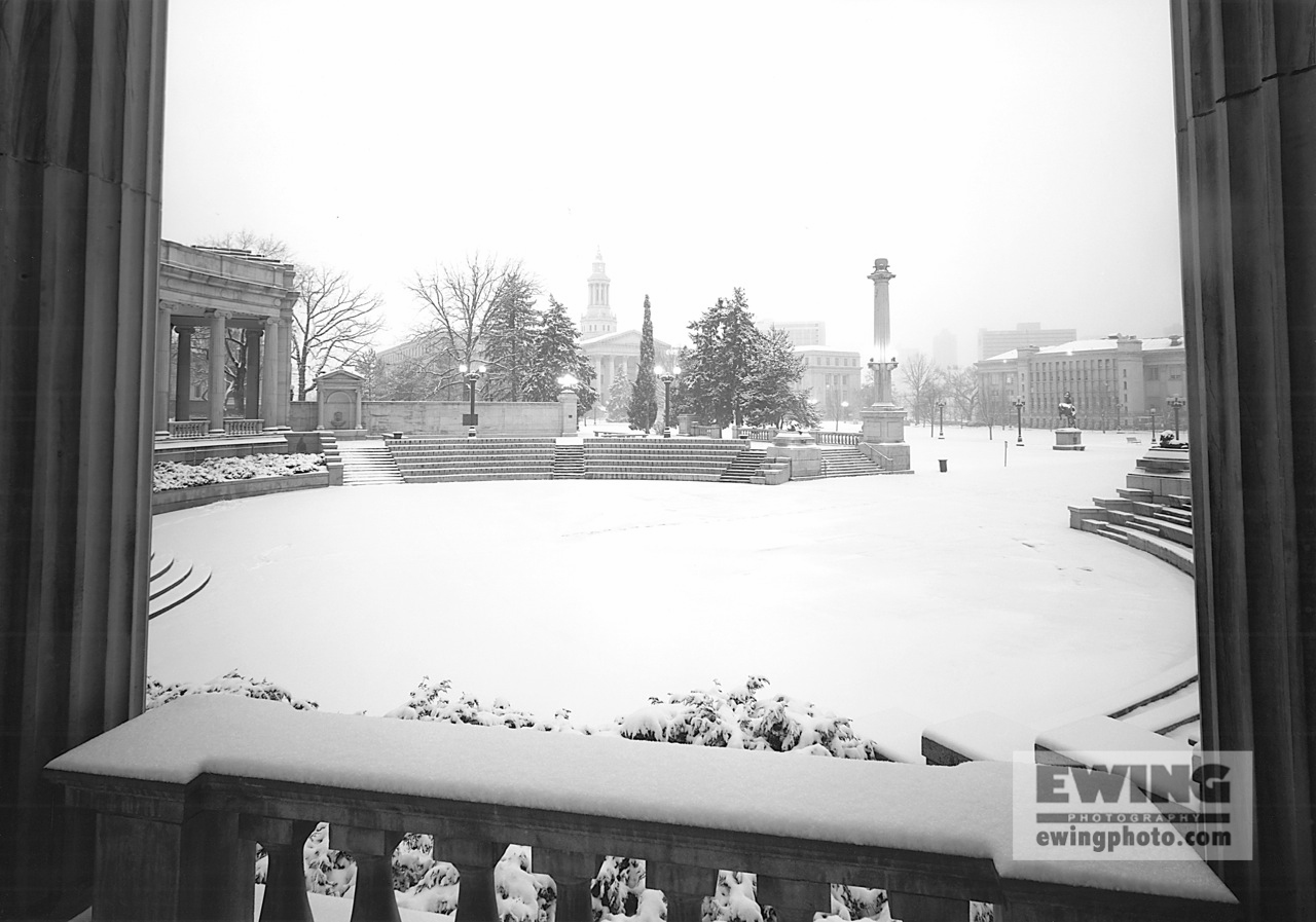 Civic Center Park In Snow Denver, Colorado