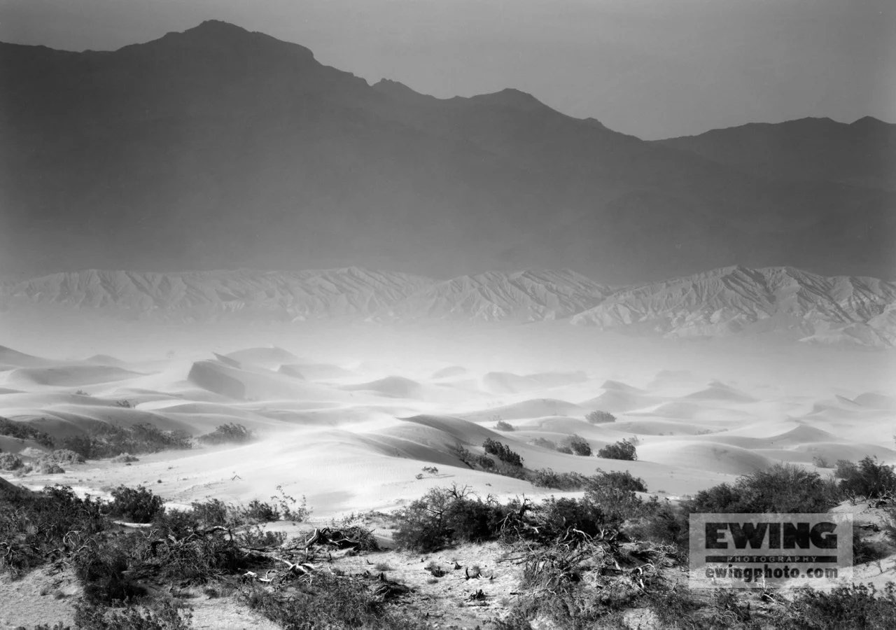 Mosquito Flat Sand Dunes Sand Storm Death Valley, California