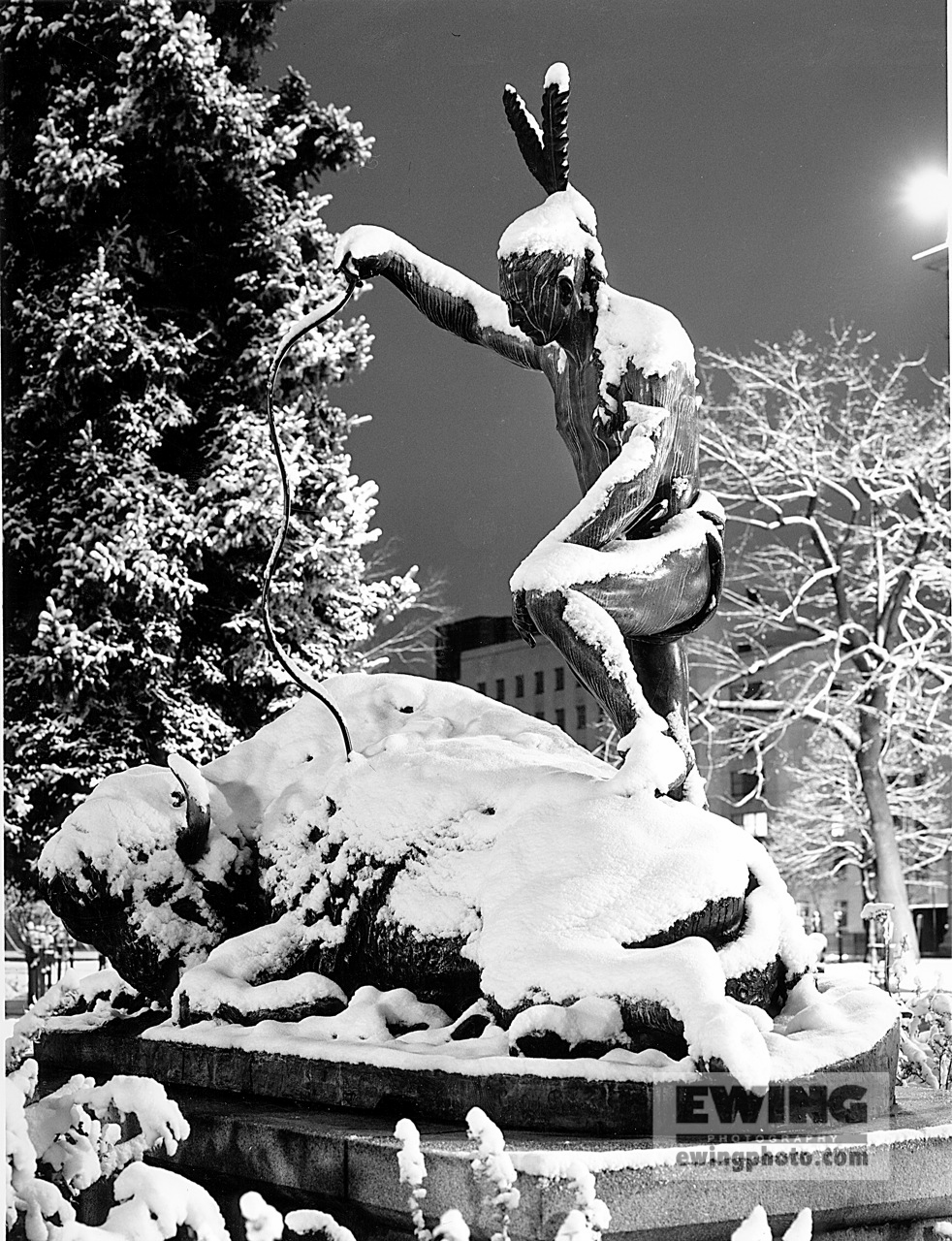 Native American & Buffalo, Capitol Building Denver, Colorado 