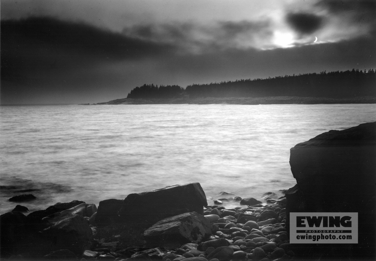 Schoodic Point, New Moon Acadia National Park, Maine 