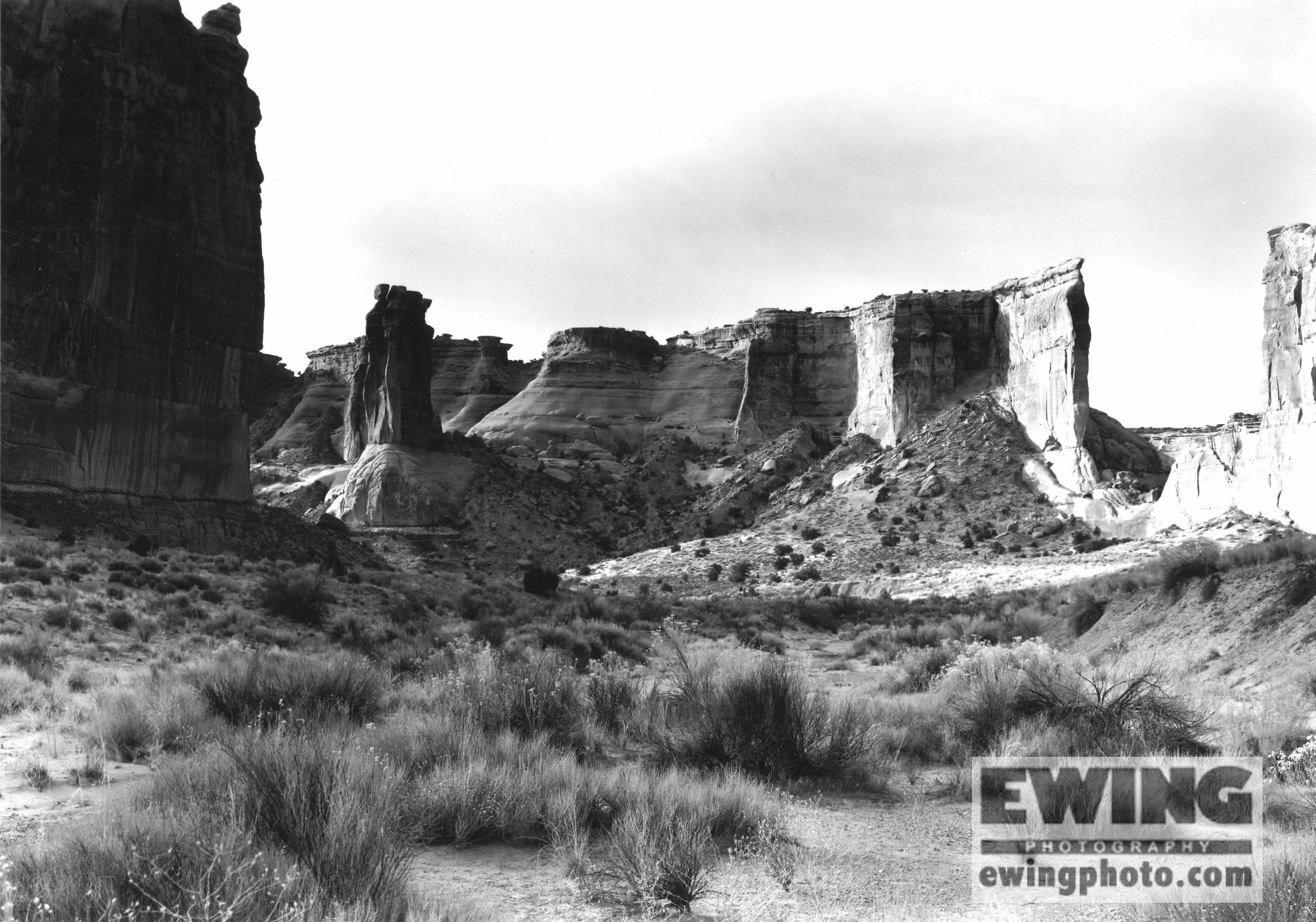 Arches National Park, Park Avenue & Courthouse Towers Moab, Utah