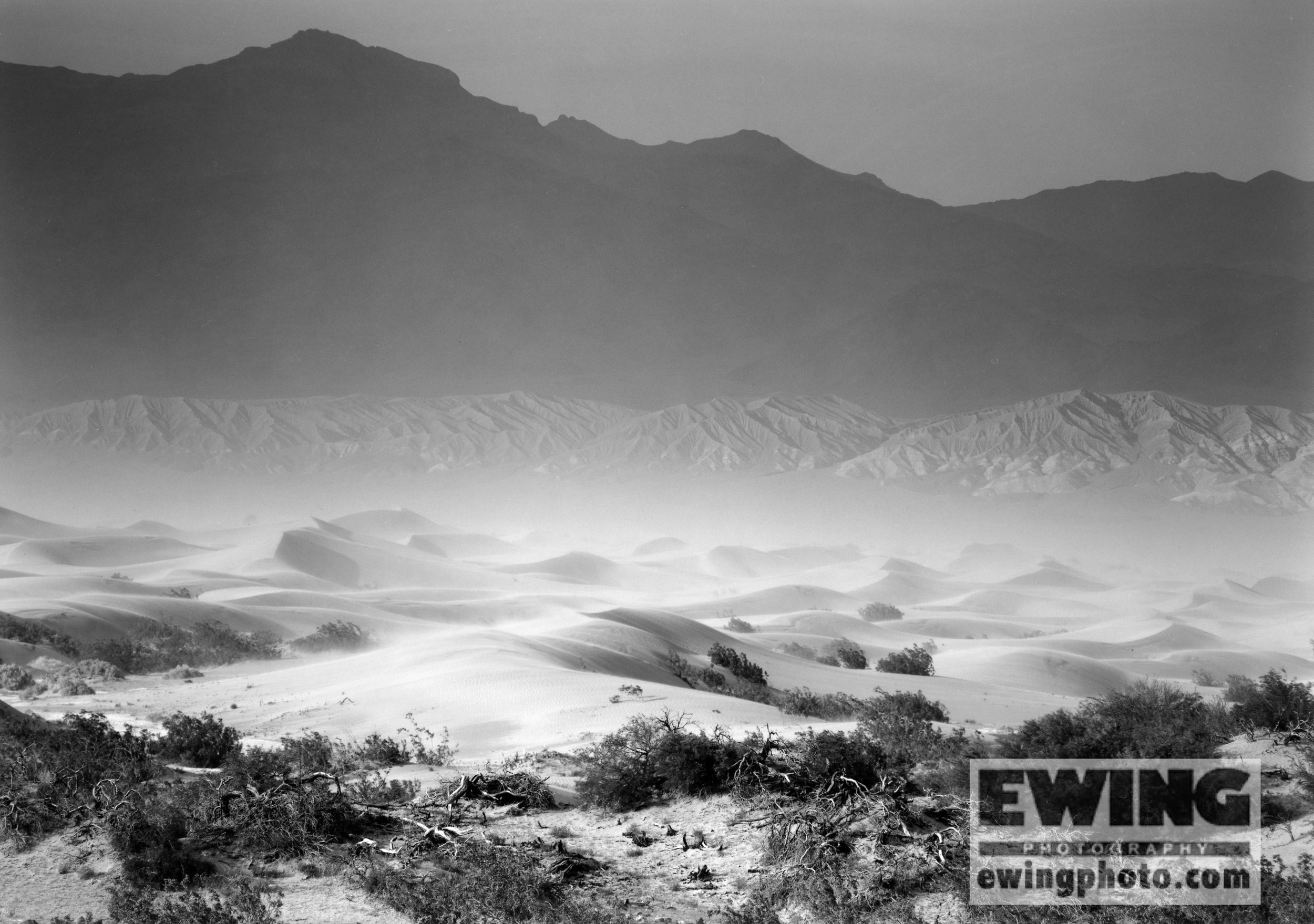 Mosquito Flat Sand Dunes Sand Storm Death Valley, California 