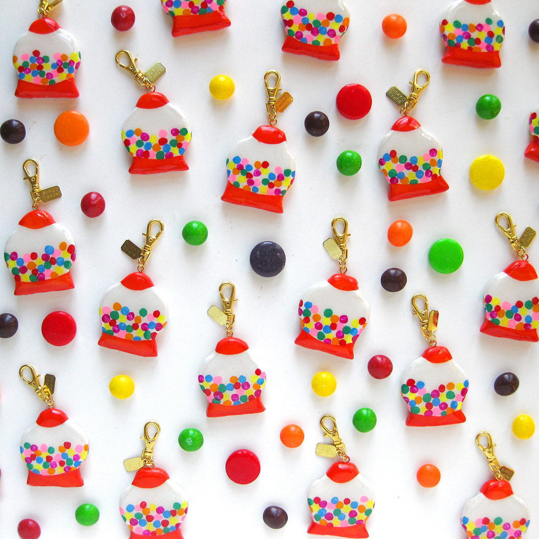 a childhood favorite! gumball machine is painted on both sides with LOTS of gumballs