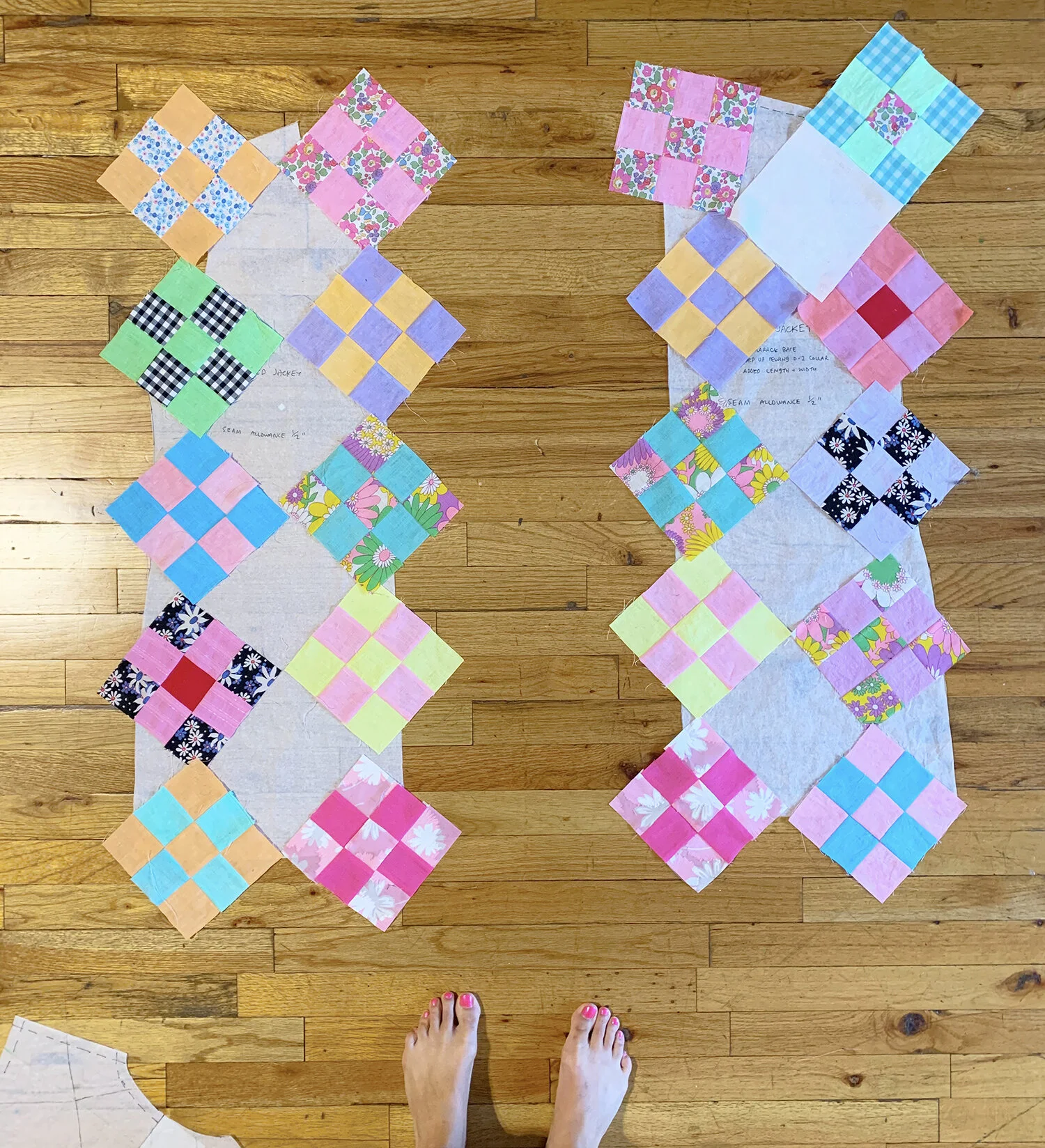 MY QUILTED DREAM COAT: Part 2, Pattern Placement, Quilting, and Binding ...