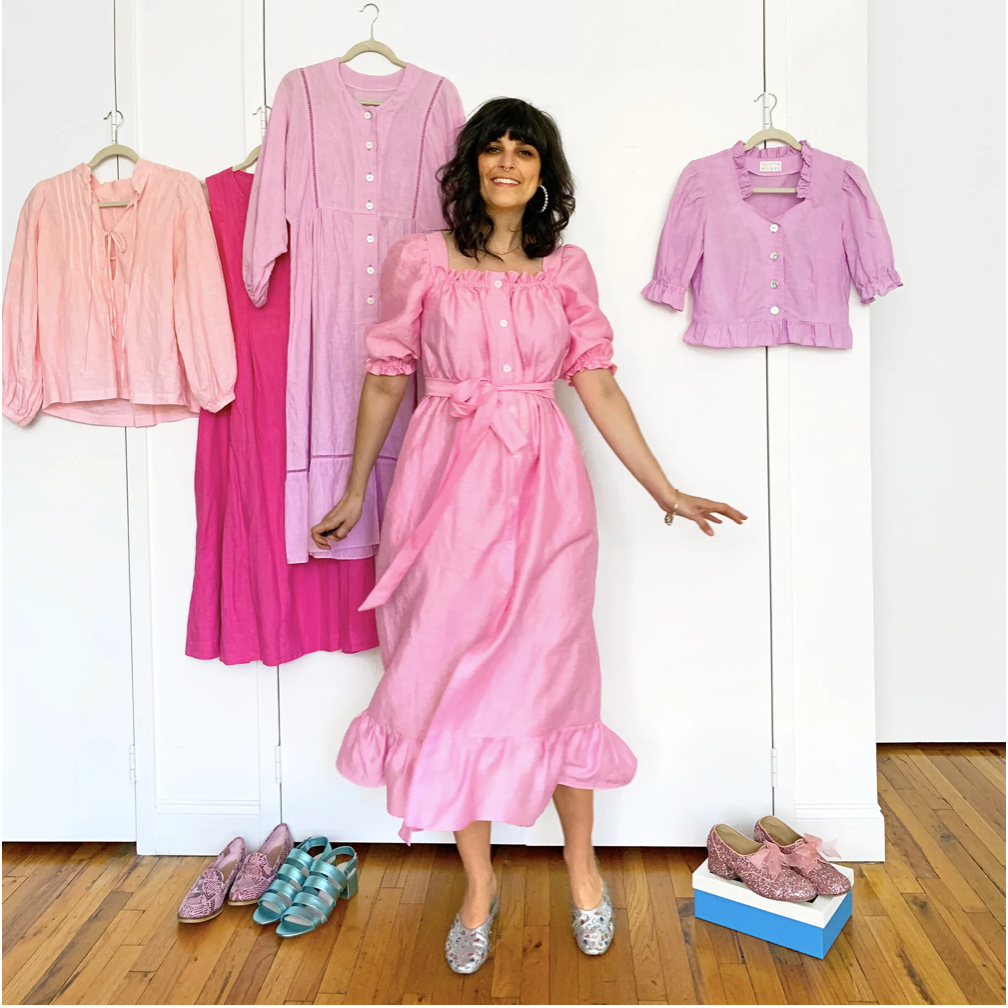 BUBBLEGUM PINK SHIMMER PUFF - McCALL'S 7947 PATTERN REVIEW