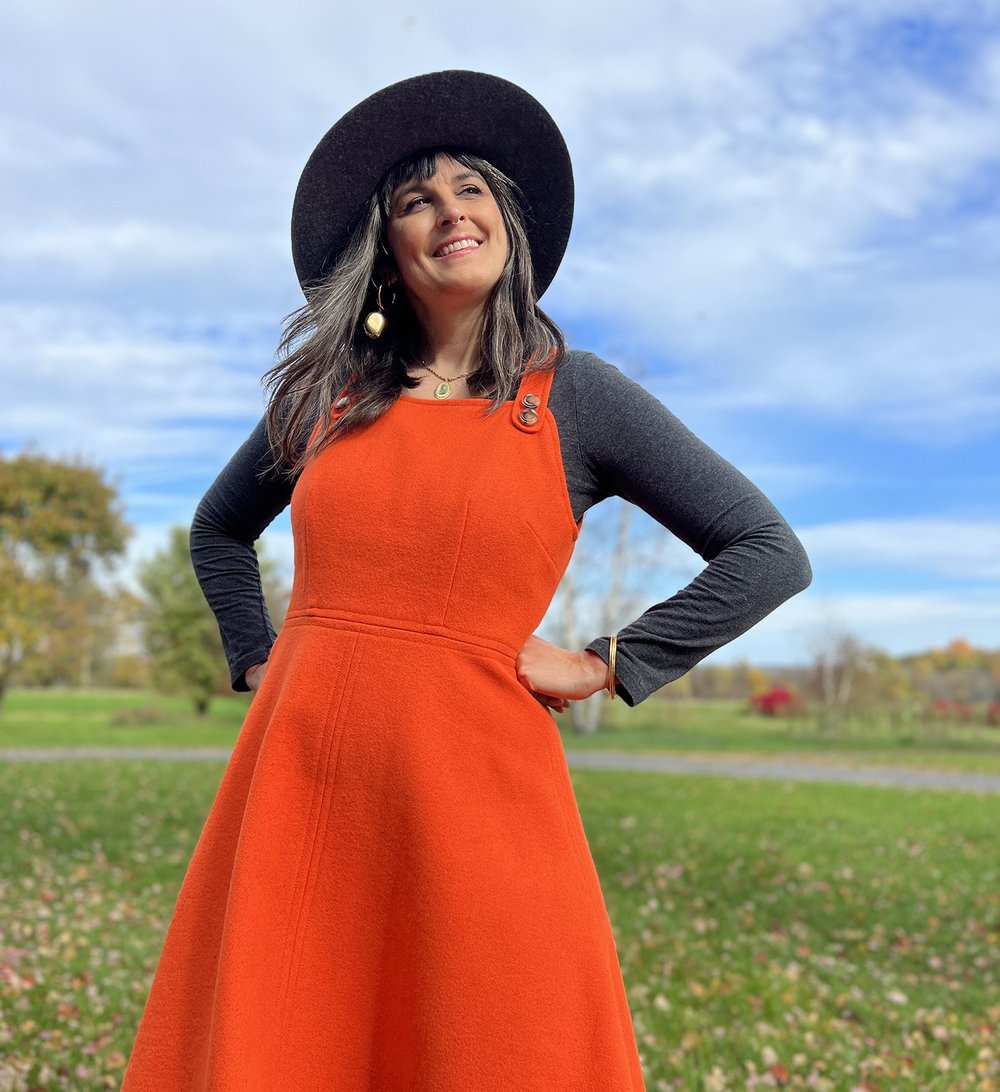 open lace back dress Rust Faux Leather Pinafore Dress – Fabjetsetter Fashion Boutique main image 1