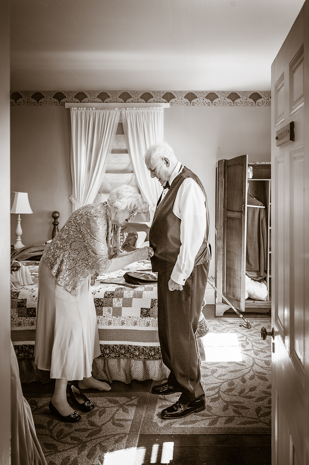Bride's grandparents at The Dowds' Country Inn & Event Center in Lyme, NH