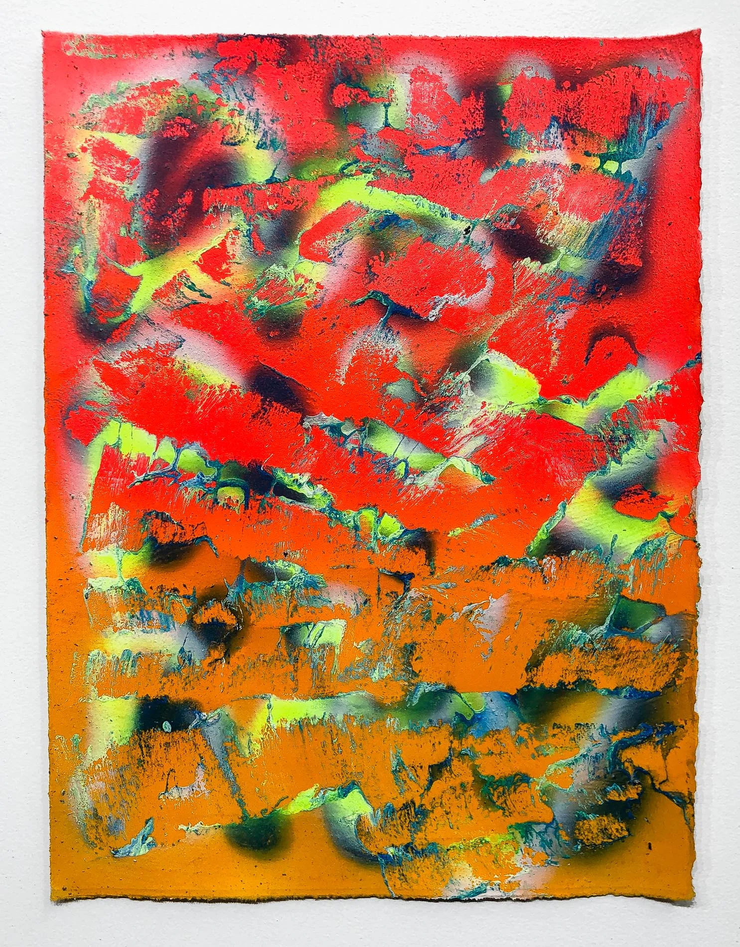 SDDR-17 15” x 11” acrylic, spray paint Paper 2019