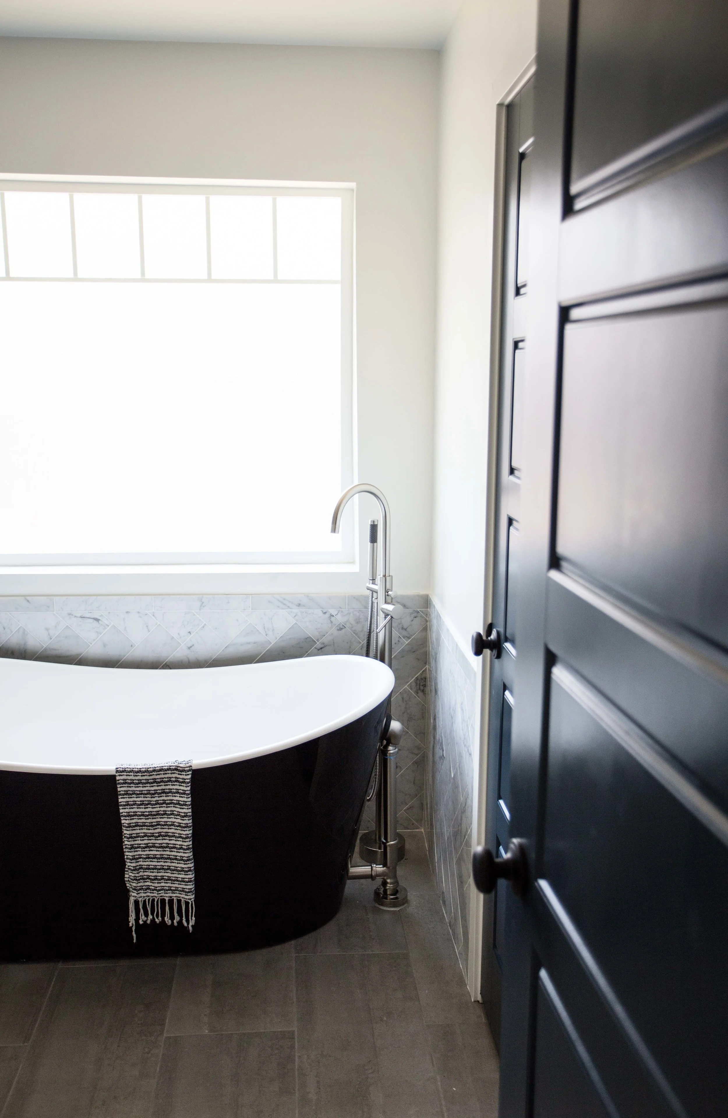 Clarendon After Master Bath Soaking Stand alone black acrylic Tub.jpg