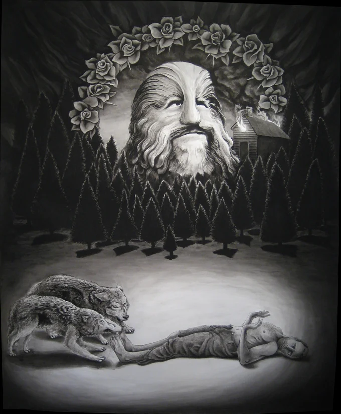 'til the Gallows or the Grave 2006 acrylic on paper 2 x 34 inches
