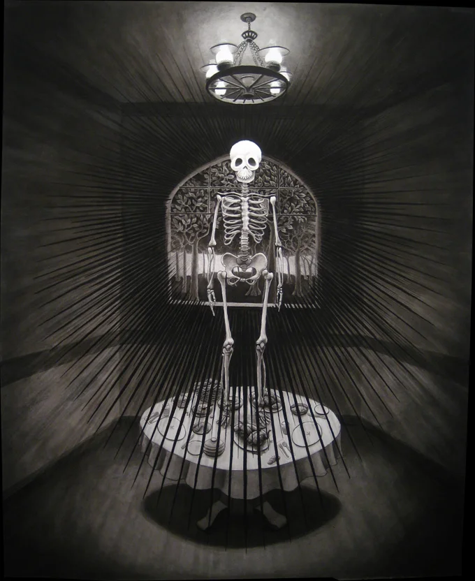 Thanks for Giving 2006 acrylic on paper 2 x 34 inches