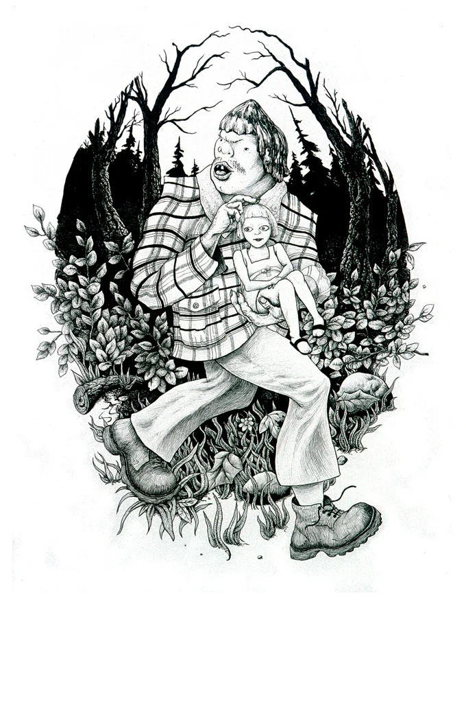 Michael's Rescue 2004 ink on paper 60 x 45 inches