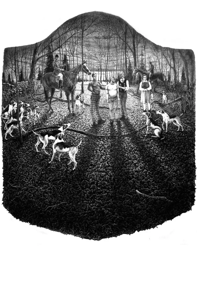A Black Sickness 2005 ink on paper 0 x 52 inches