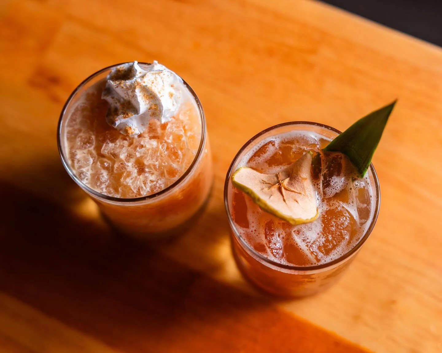 Fall cocktails are here 🍁 Meet the Pumpkin Pie Bye-Tai and Eden&rsquo;s Fragment. Delicious autumnal dessert inspired bevs created by the talented Topher &amp; Dave. 📸: @whogene