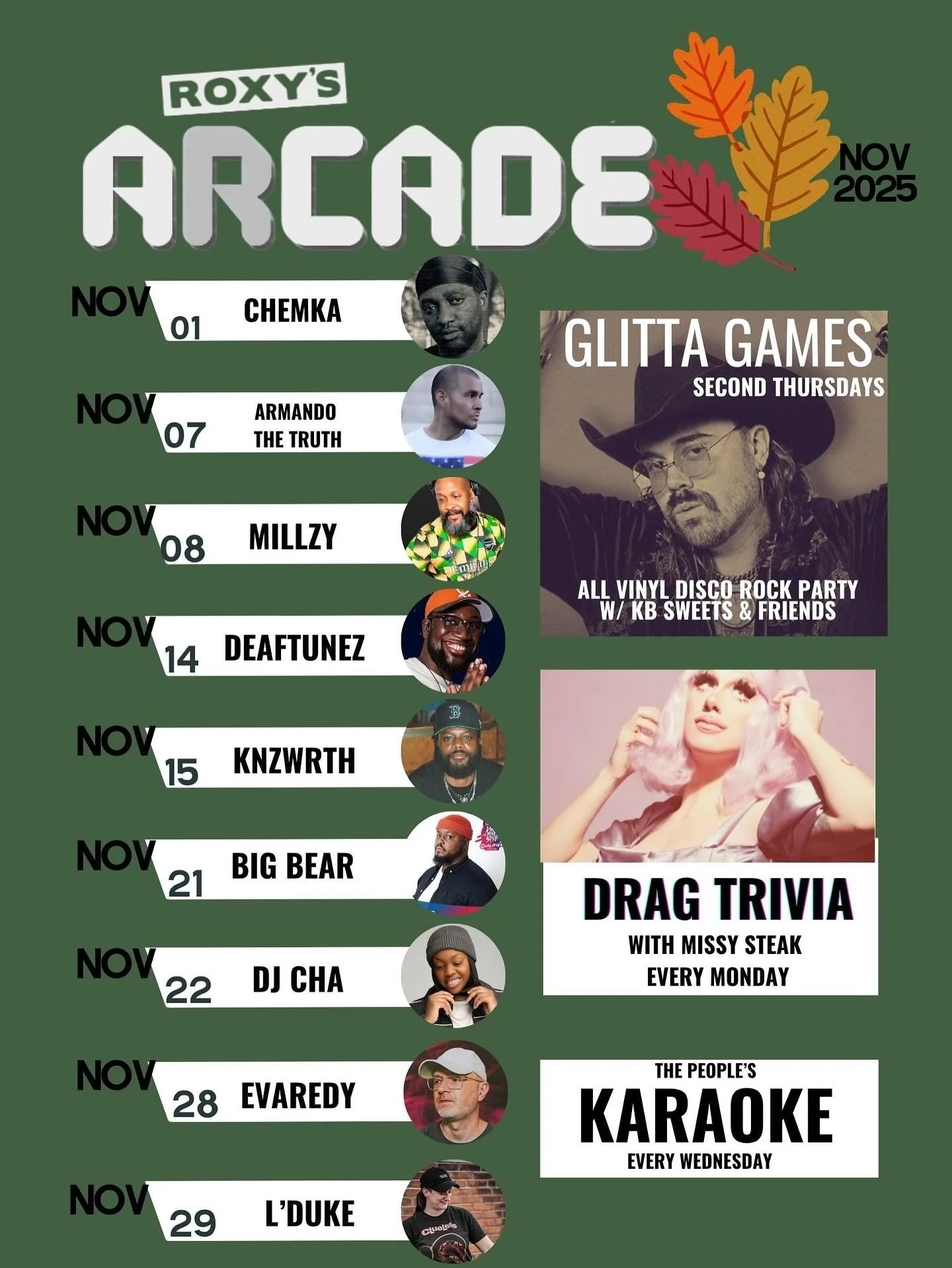 November DJ Line-Up! 🎧