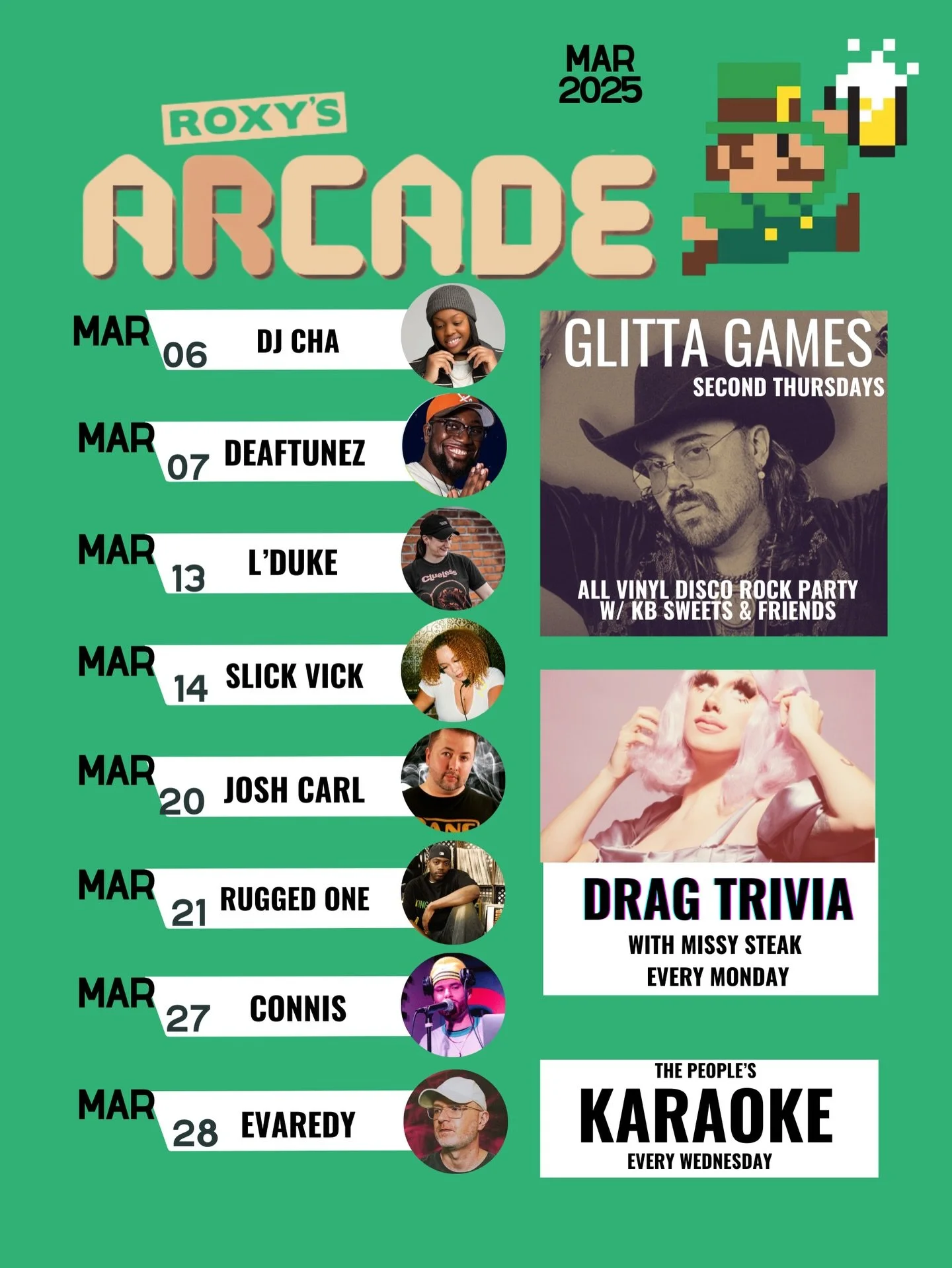 March DJ schedule 🎧