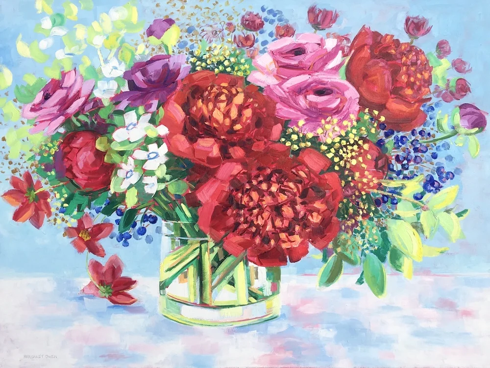 Red Bouquet (on White Table)