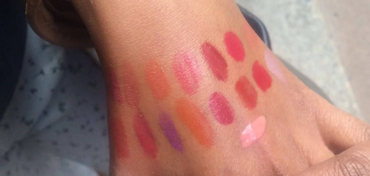 YSL Glossy Stain Swatches after 3 hours