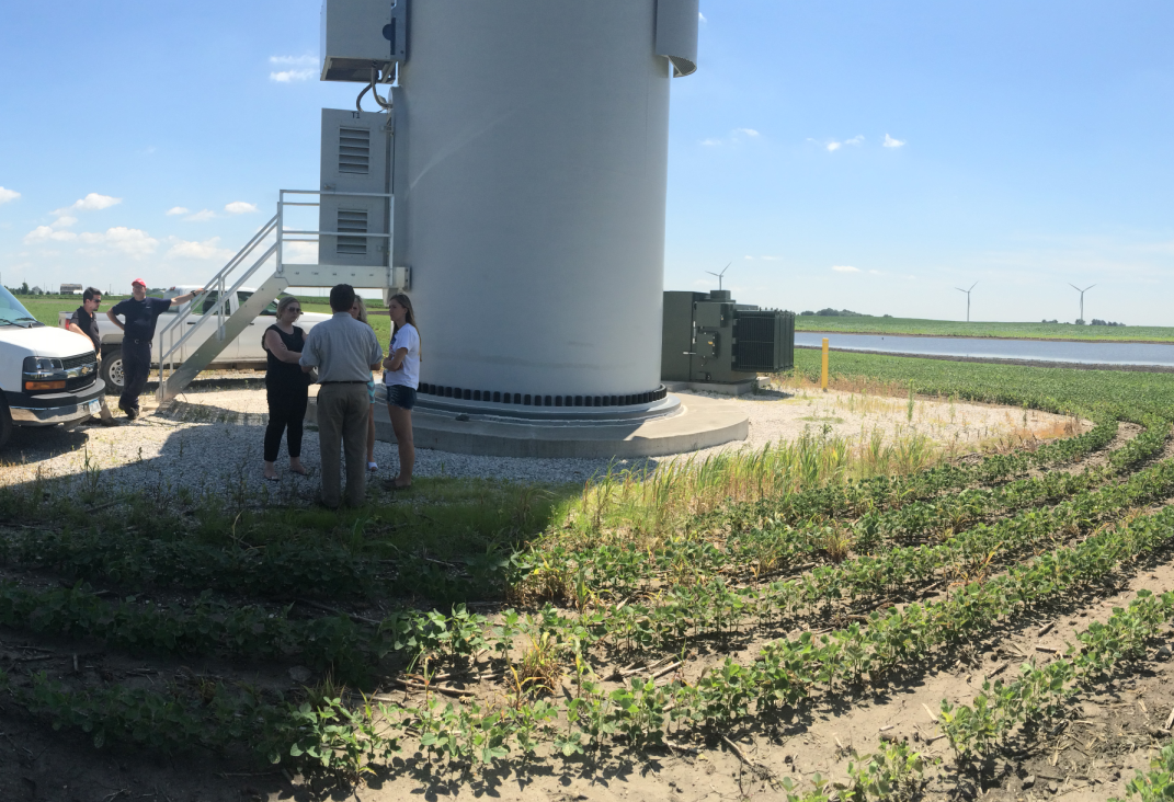 Photo credit : David Ward @ the American Wind Energy Association. Location: The 20-turbine, 50 megawatt, Rippey Wind Farm in Iowa.