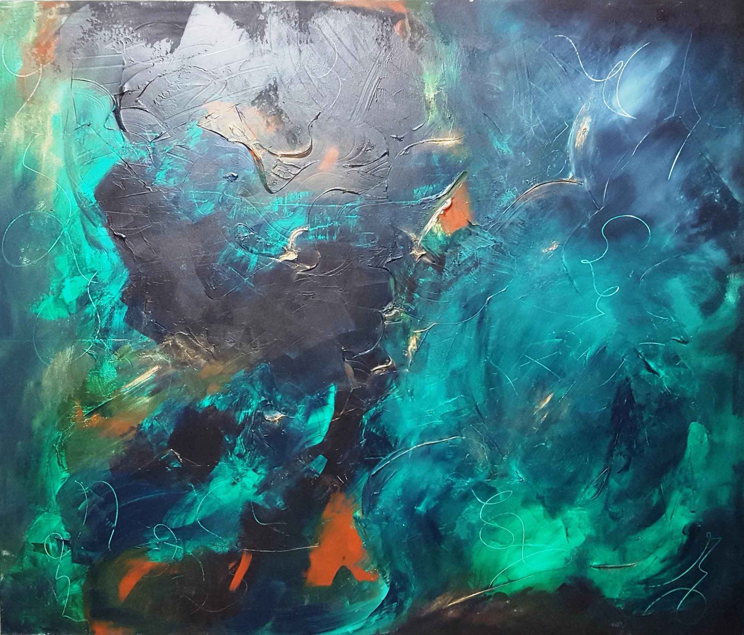 Emerald 2009 acrylic on canvas 190cm x 160cm