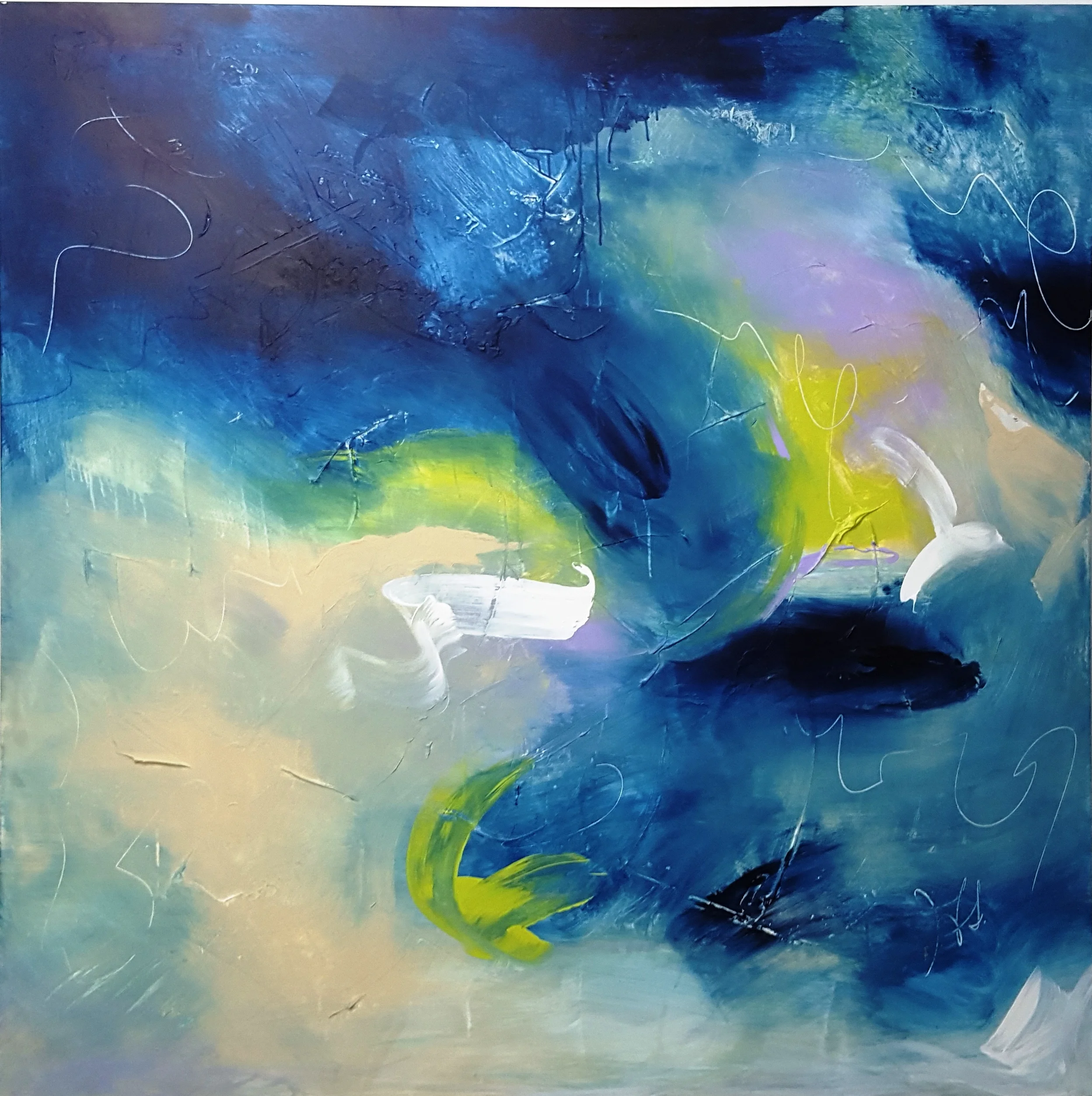 The Skyline 2010 acrylic on metal plate 150cm x 150cm