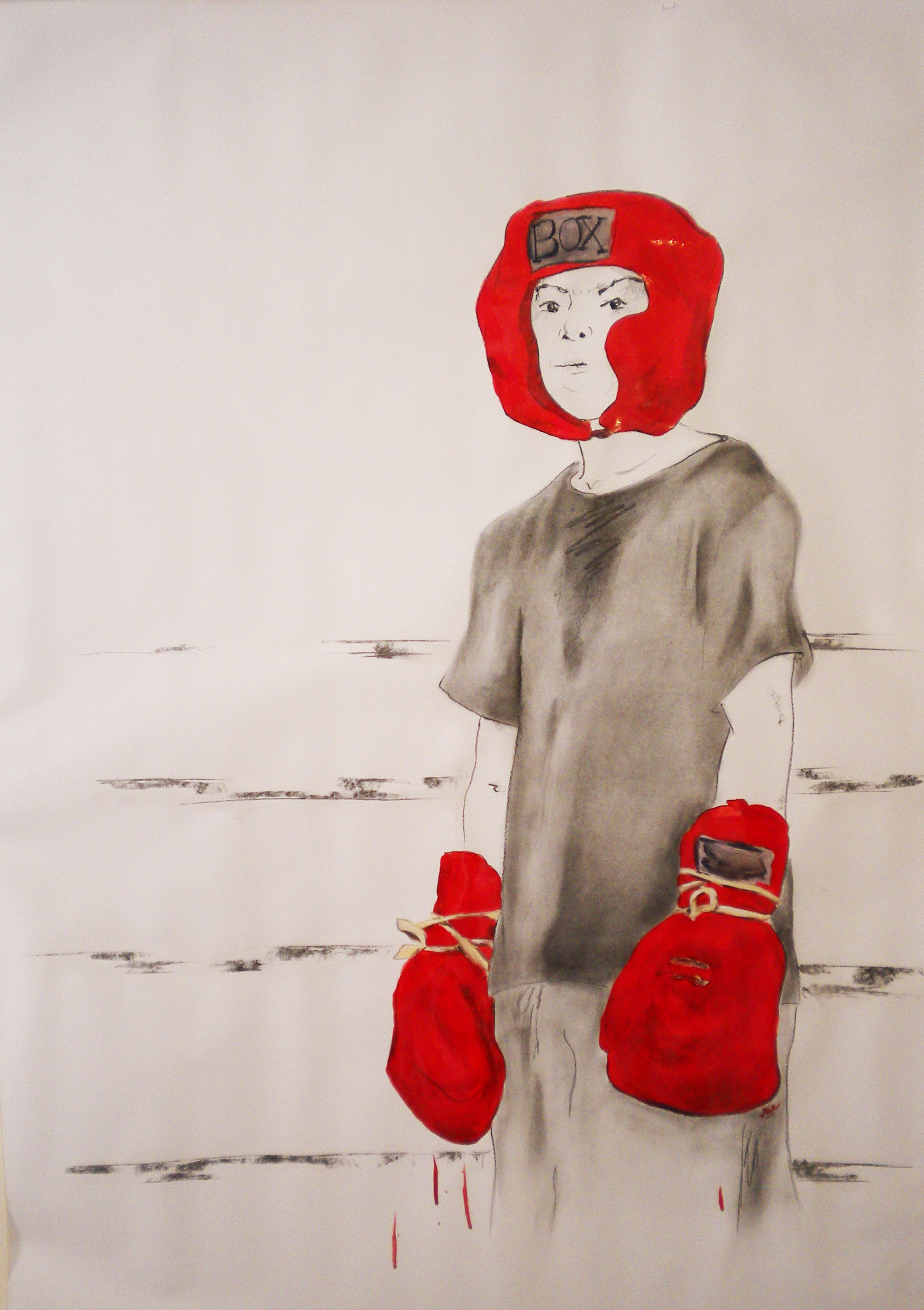   Box  mixed media on paper 2010 150 x 100 cm 