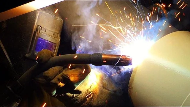 Late night damper welding