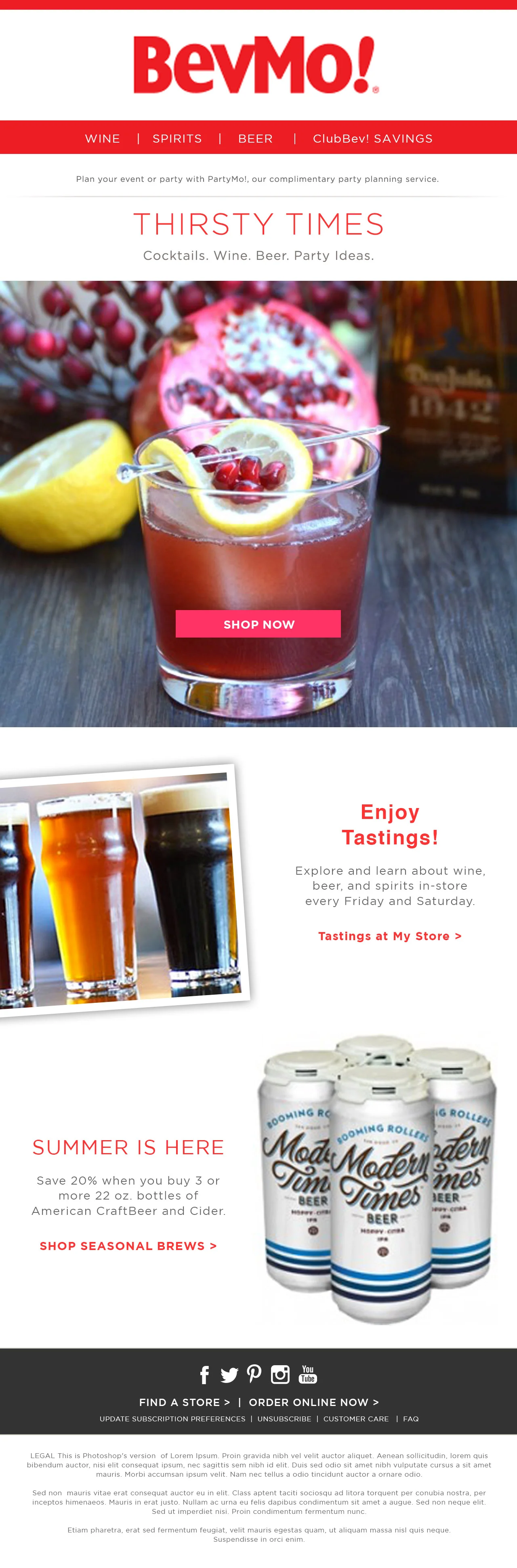 Sample EDM I created for BevMo!
