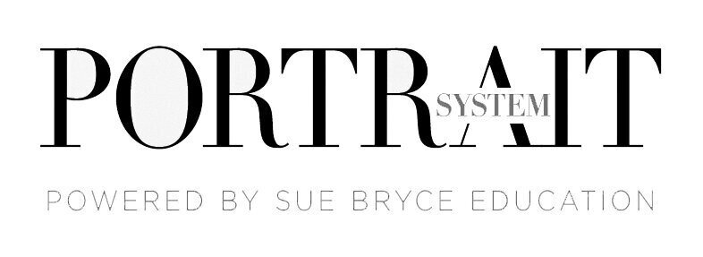 The Portrait System Podcast Sue Bryce Education Miranda Kelton Photography Personal Branding Logo