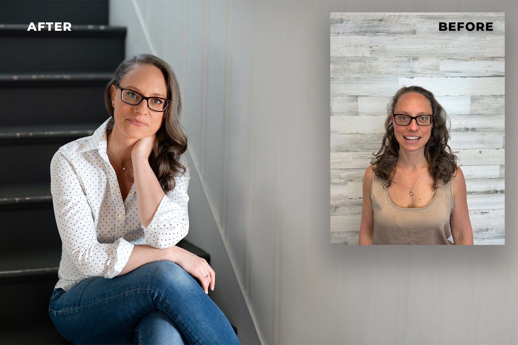 Nicole Nelson Before and After Portrait Miranda Kelton Photography