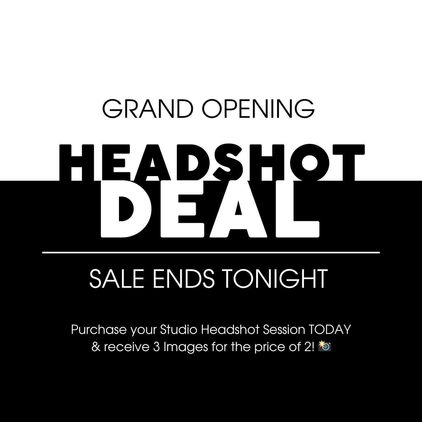 Our Headshot Deal is BACK! 📸 Purchase your Studio Headshot Session by the end of the day today (March 21st) &amp; you'll receive three images for the price of two! &bull; #newheadshots 

If you're looking to refresh your profile photos, supplement y