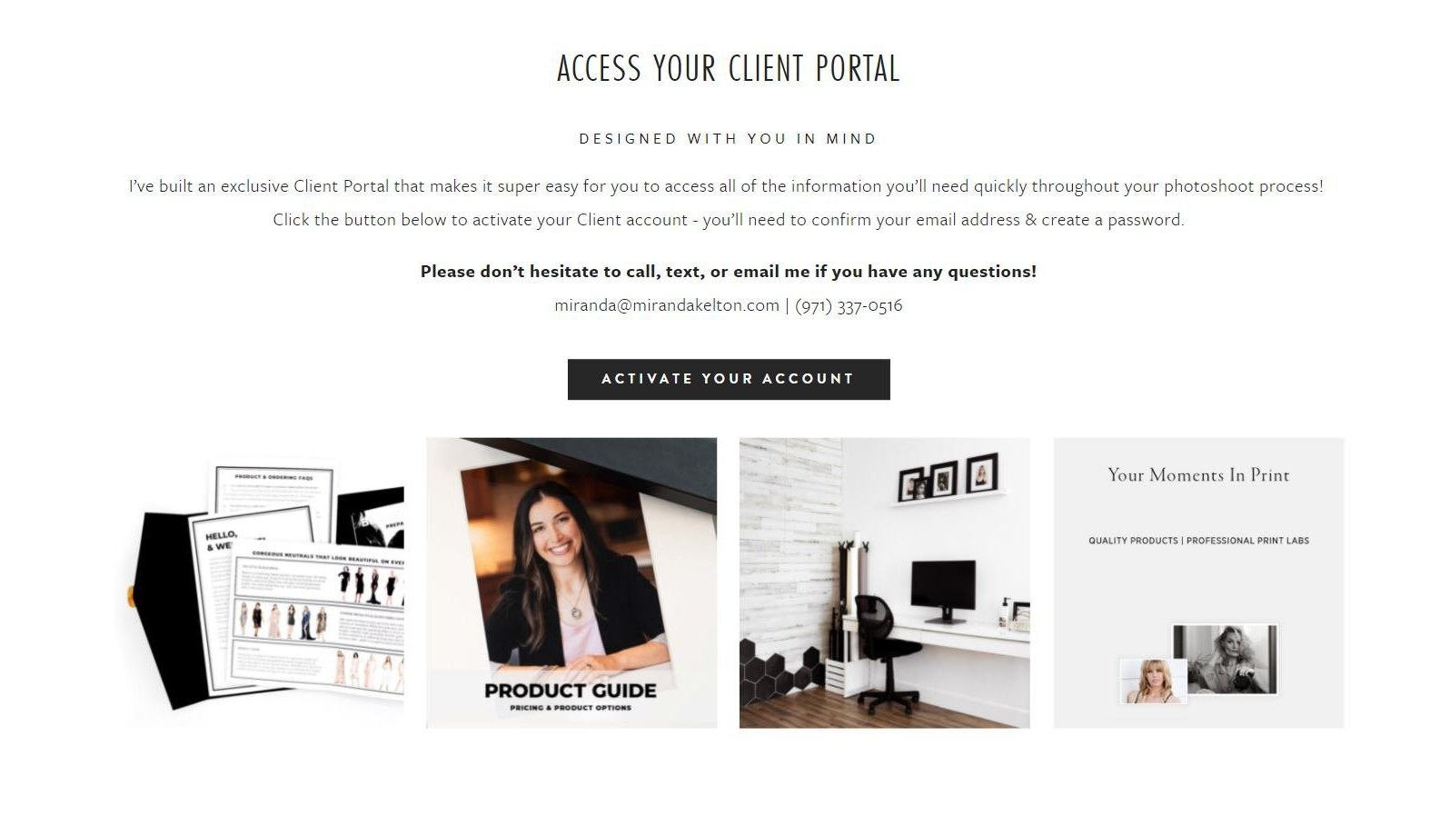 Your Client Portal Miranda Kelton Photography Portrait Studio