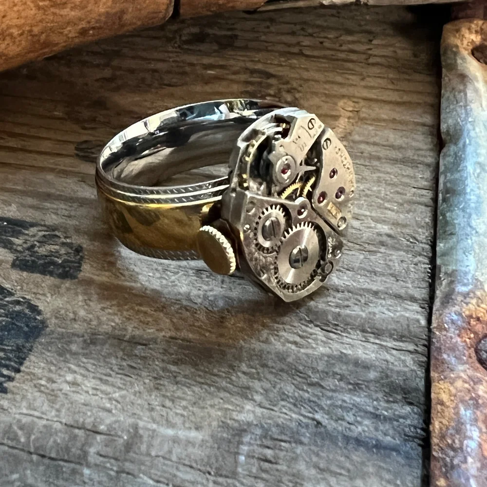 Bulova Mechanics Ring Size 9 Rewind