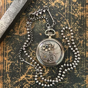 Mechanical Shadowbox Necklace with Flower — Rewind