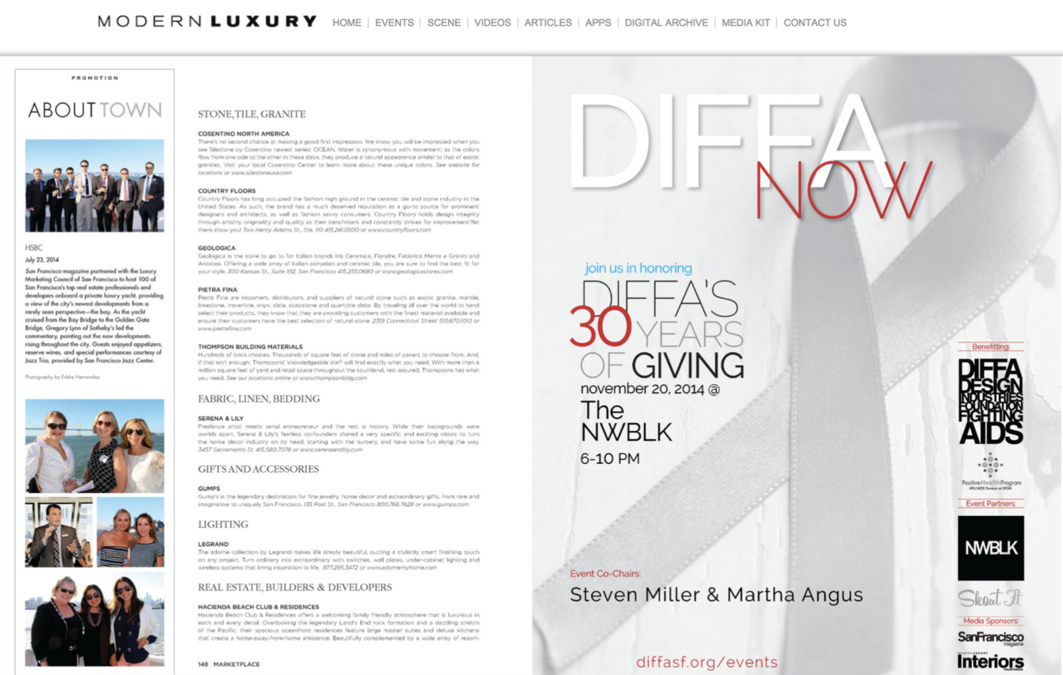 EDITORIAL DESIGN: For DIFFA’s 30 Year Anniversary (Design Industry Foundation Fighting AIDS)