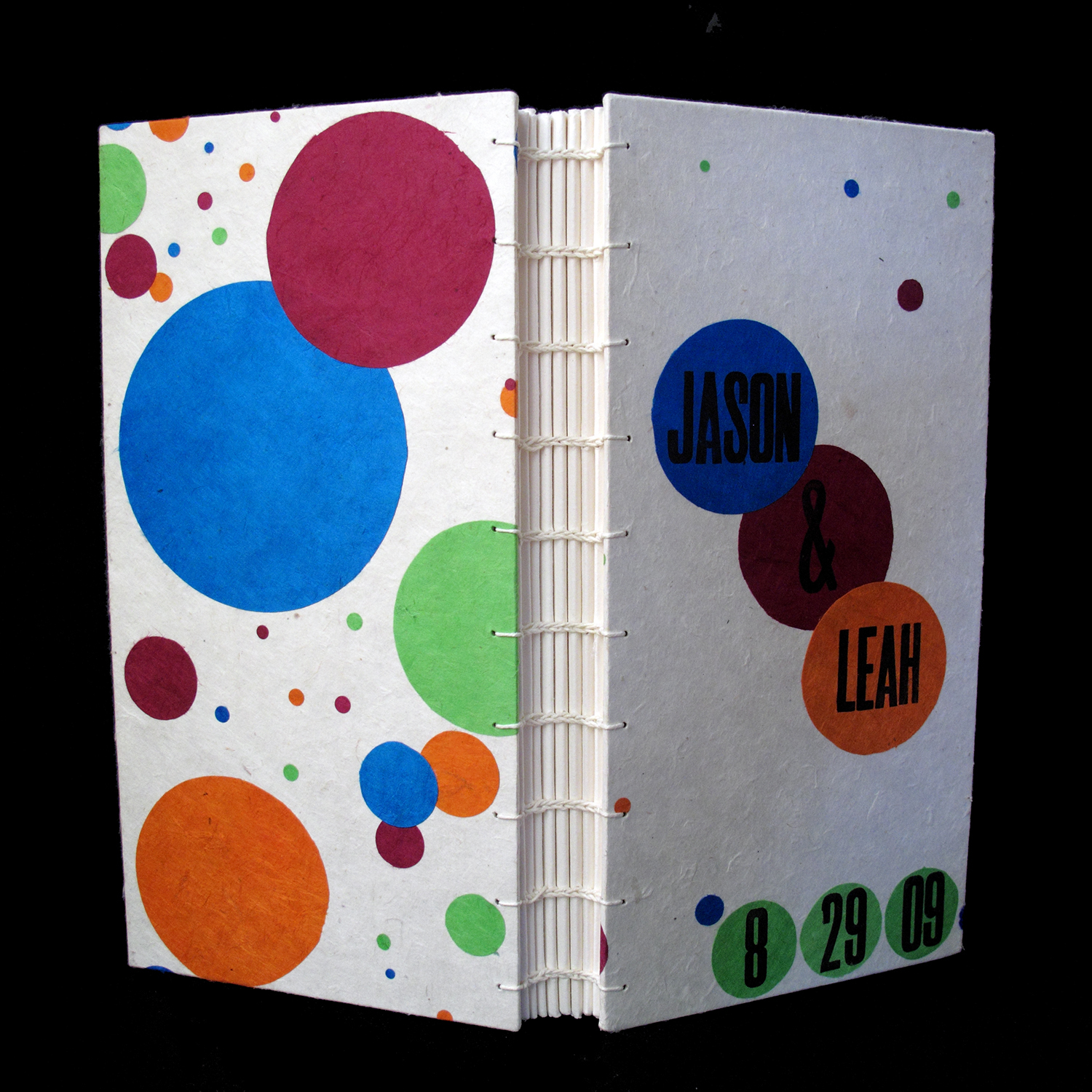 leah & jason custom guest book