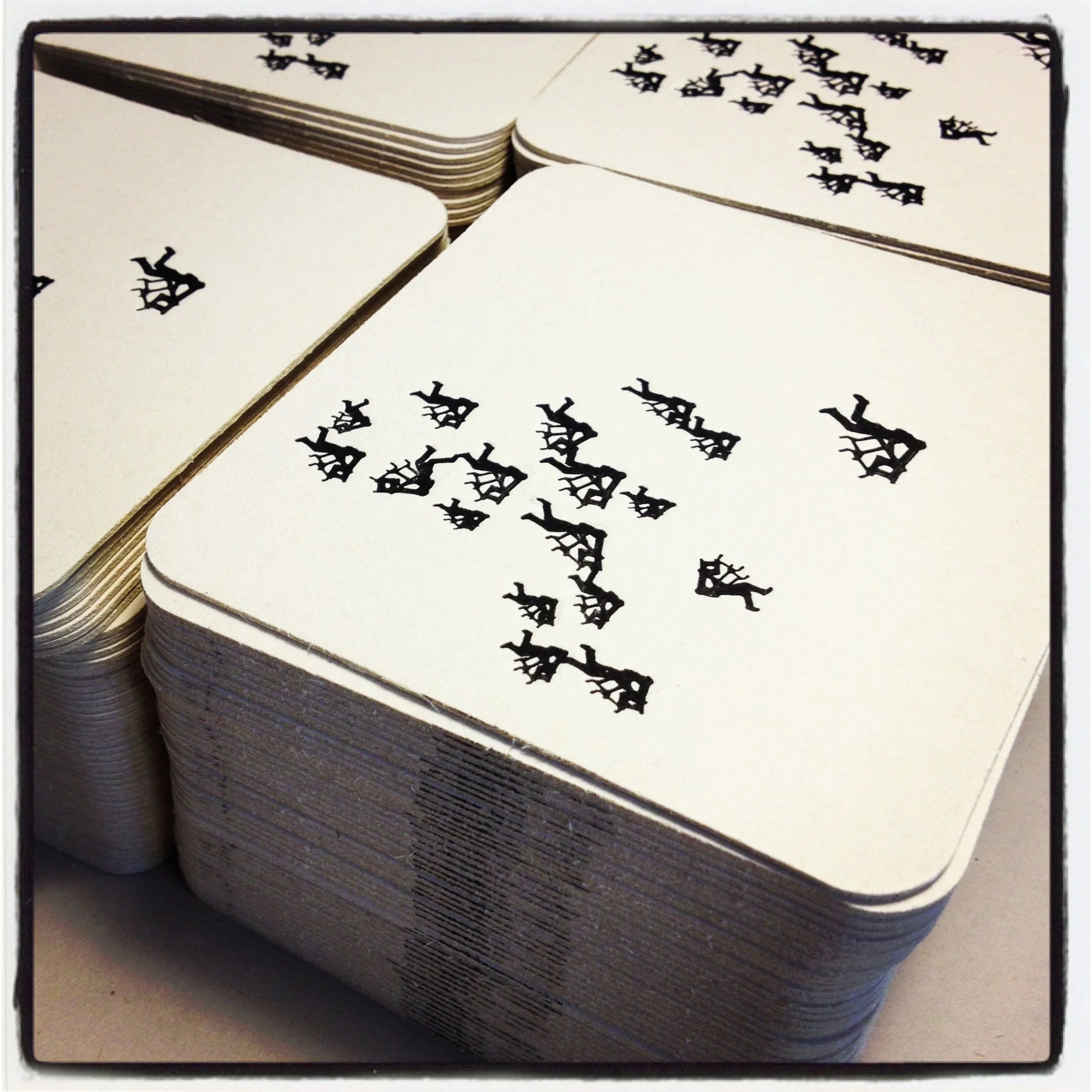 printing big, fat coasters on a cylinder press