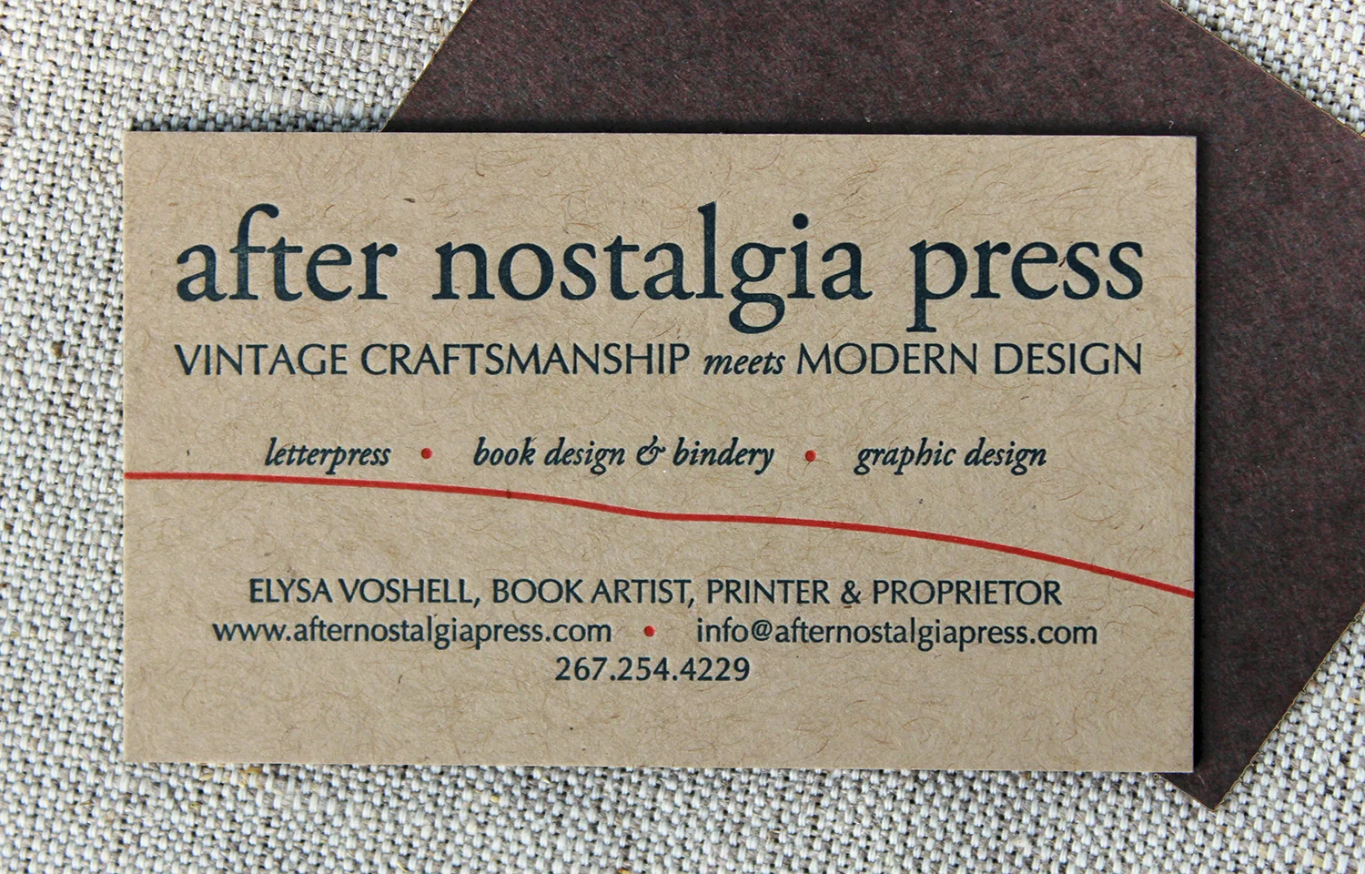 after nostalgia press duplexed business cards