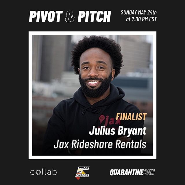 It&rsquo;s going down tomorrow! @ridewithjax was selected as a top 5 finalist out of over 400 applicants! Tomorrow we&rsquo;ll pitch our business for a chance at a $25k cash prize! Pull up (virtually)! The party starts at 2PM EST! RSVP link in @quara