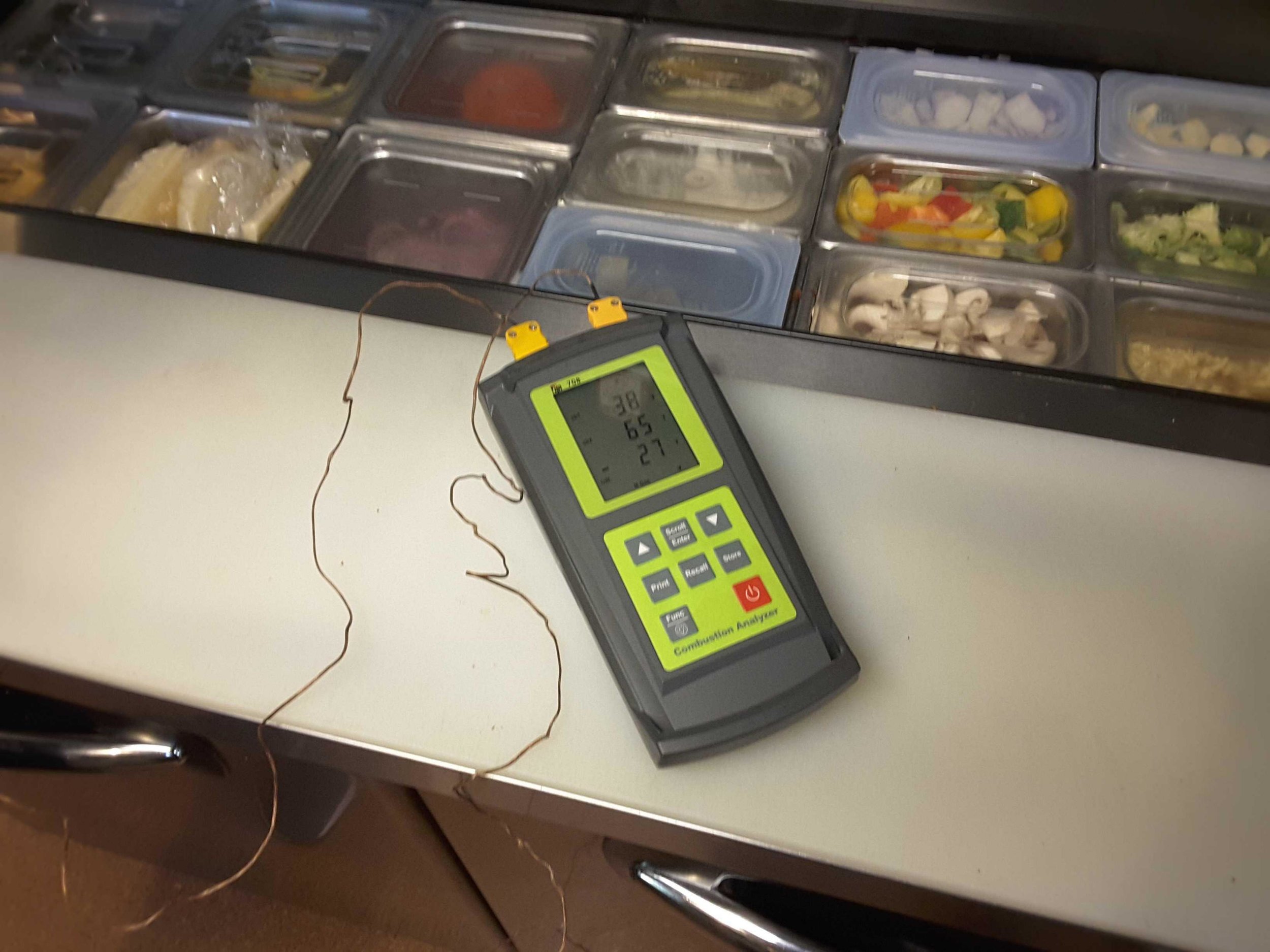 Temperature reading of refrigeration equipment.jpg
