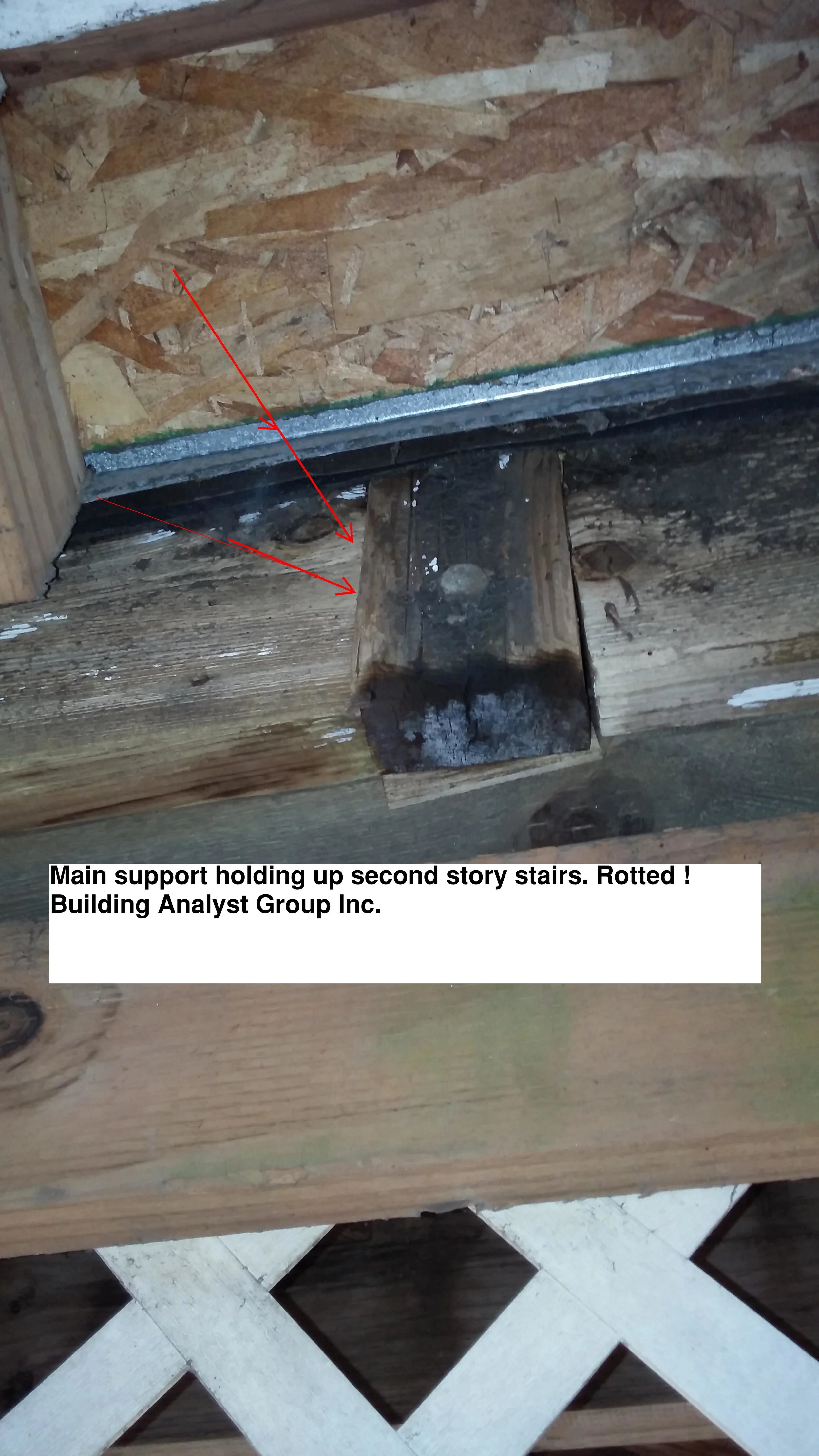 Support for 2nd story stairs