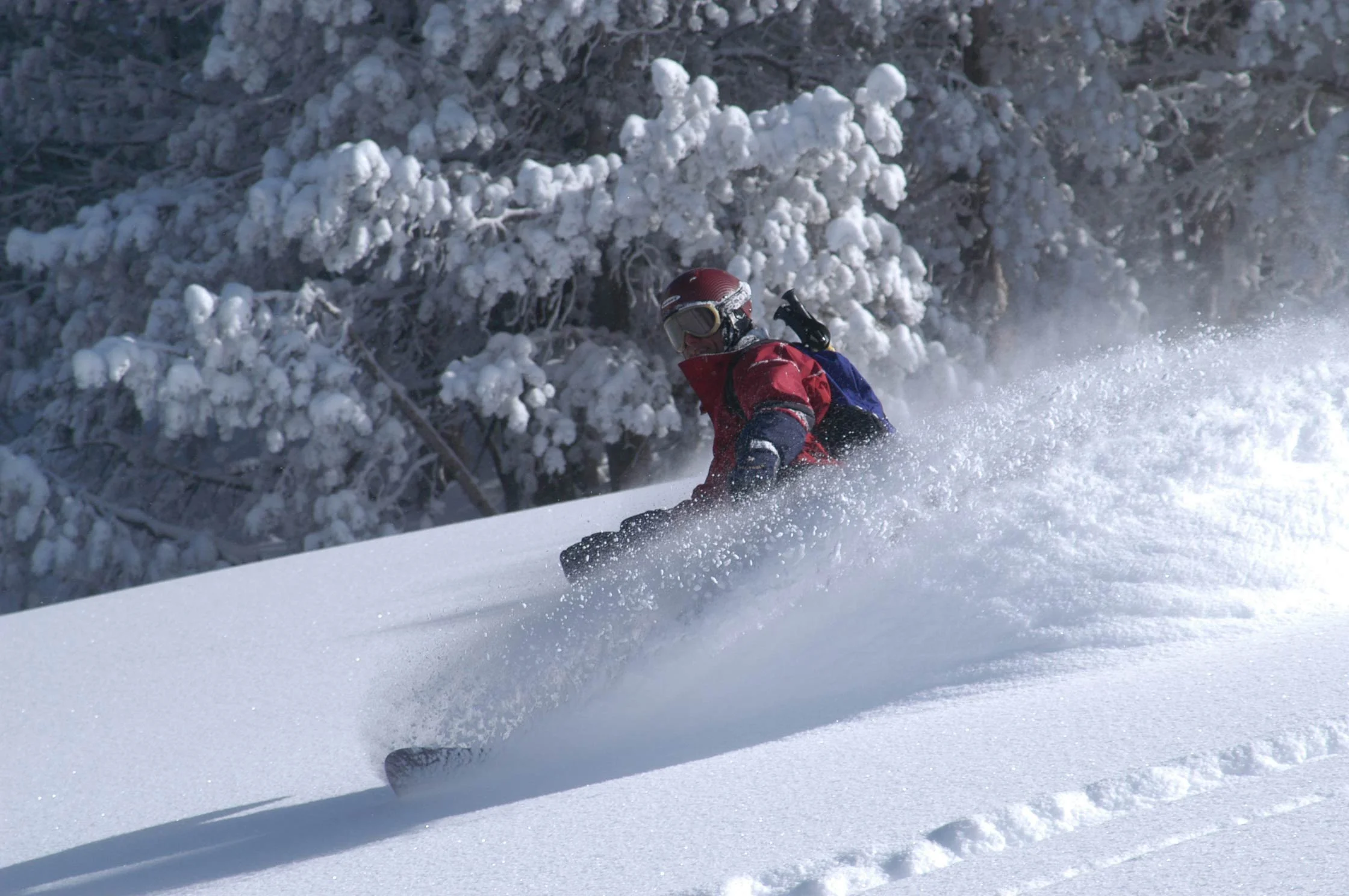 its been cold enough here with the kilns off from the lack of electricity due to the windy storm we had. Here I am in better days in the powder back country. 