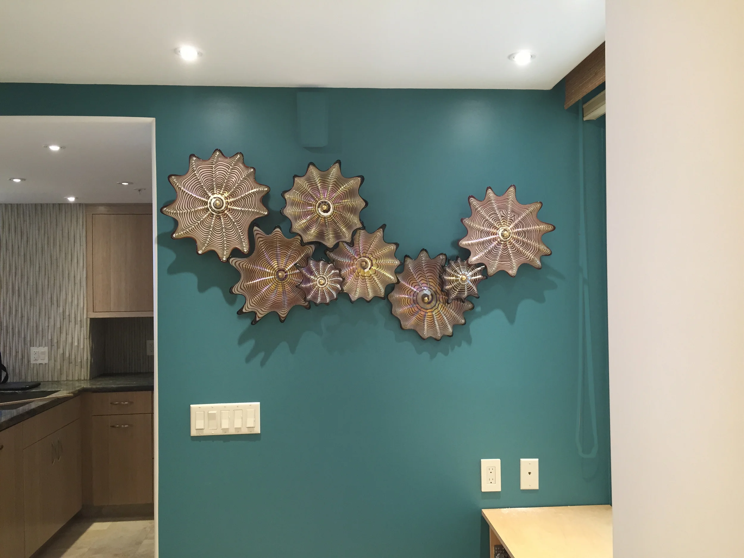 Recently installed in Kaanapali home, West Maui, Florentine Wall Splash artist rick strini 2015
